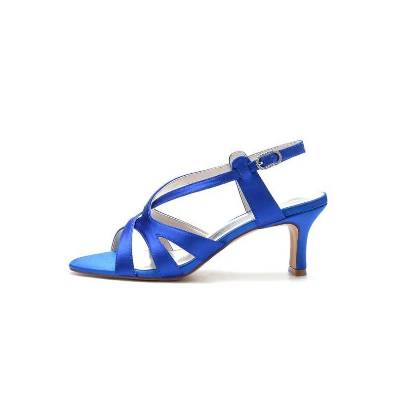 Cross-Strap Pump with Elegant Buckle