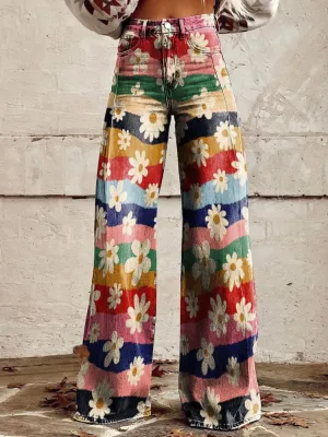 Daisy | Retro Colorful Pants