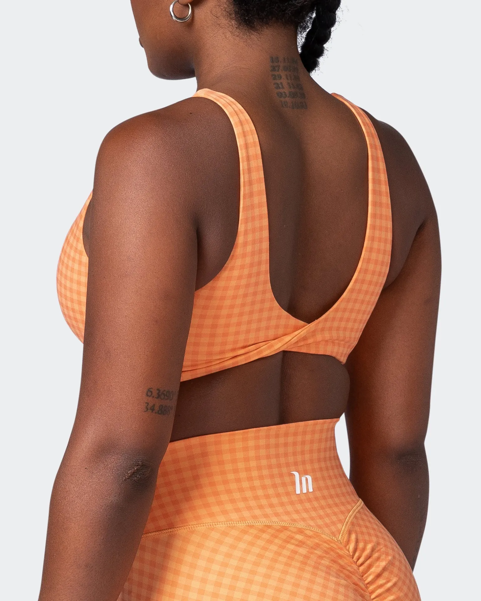 Demi Bralette - Peaches And Cream Check Print