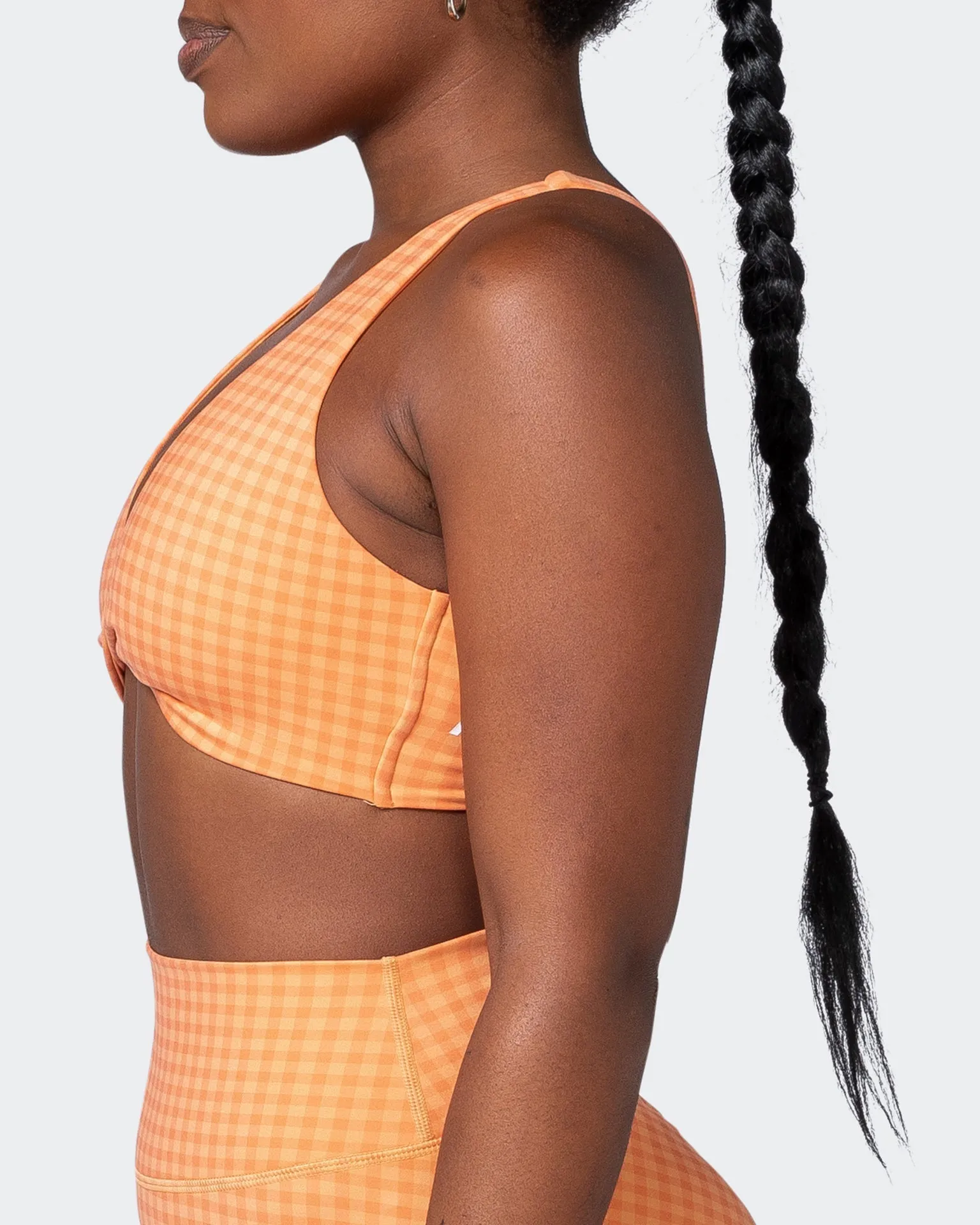 Demi Bralette - Peaches And Cream Check Print