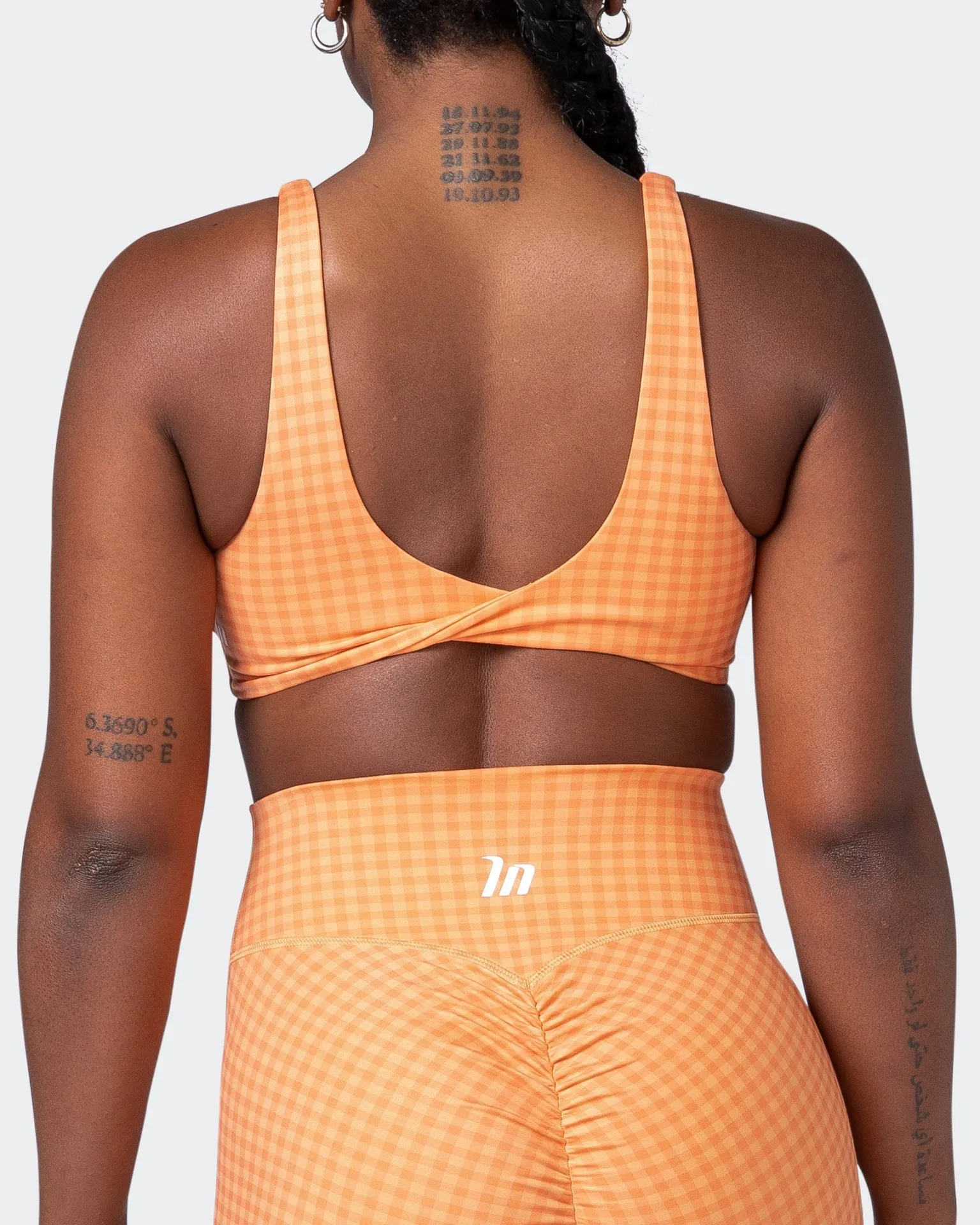 Demi Bralette - Peaches And Cream Check Print