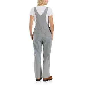 Denim - Railroad stripe relaxed fit bib overall