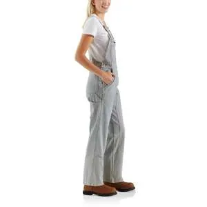 Denim - Railroad stripe relaxed fit bib overall