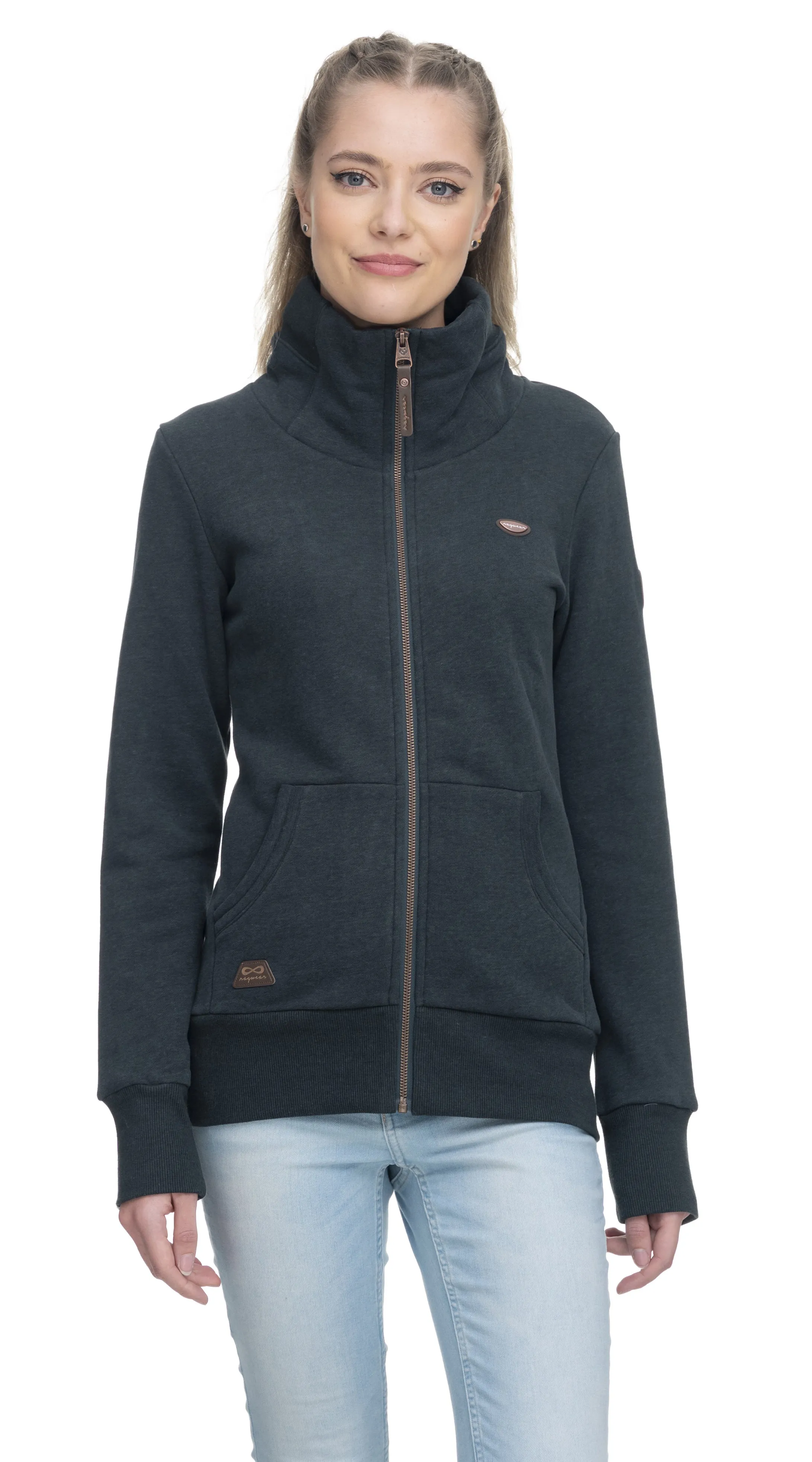 DNESKA ZIP UP - dark green
