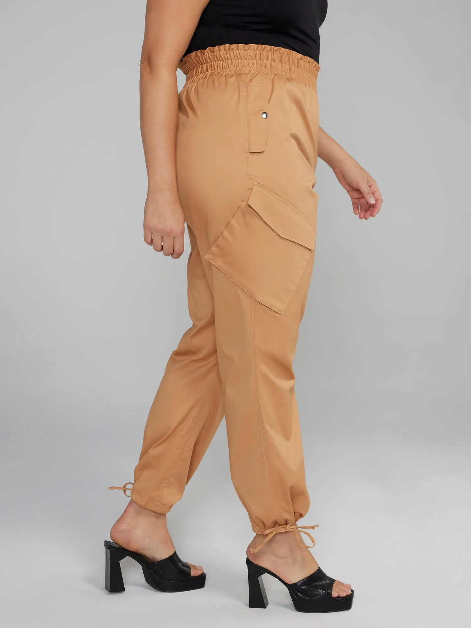 Drawstring Hem Cargo Joggers