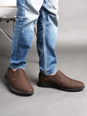 Dynamite Brown Slip-On Sneakers