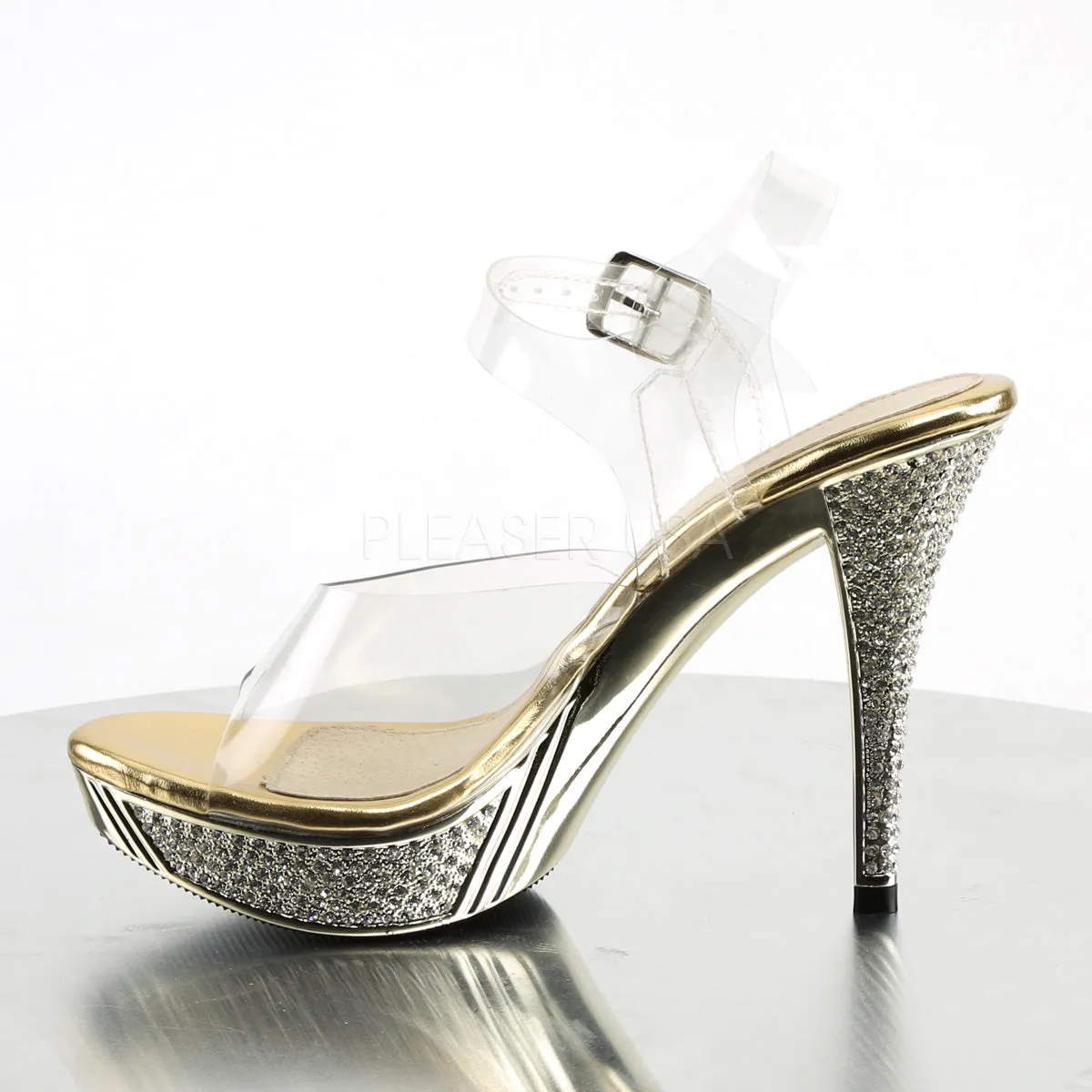 ELEGANT-408  Clear/Gold Chrome