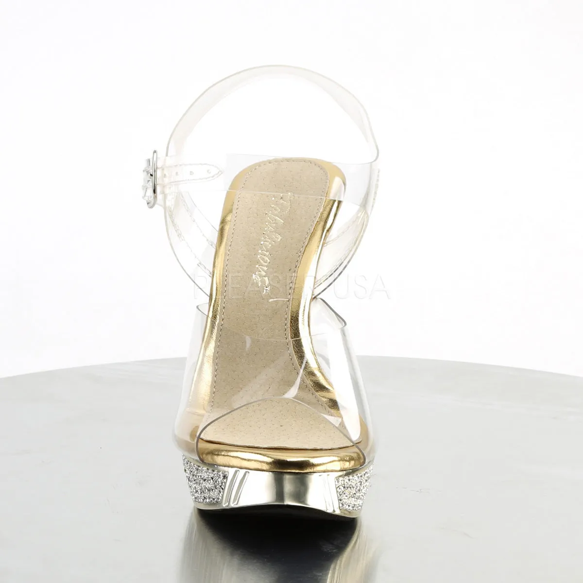 ELEGANT-408  Clear/Gold Chrome