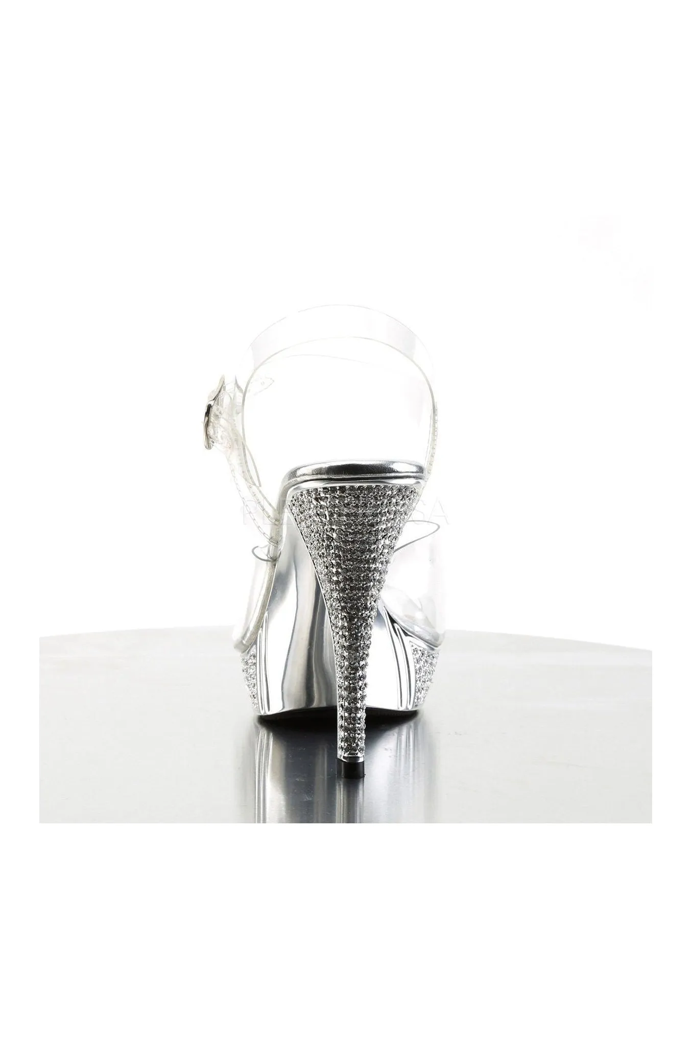 ELEGANT-408 Sandal | Clear Vinyl