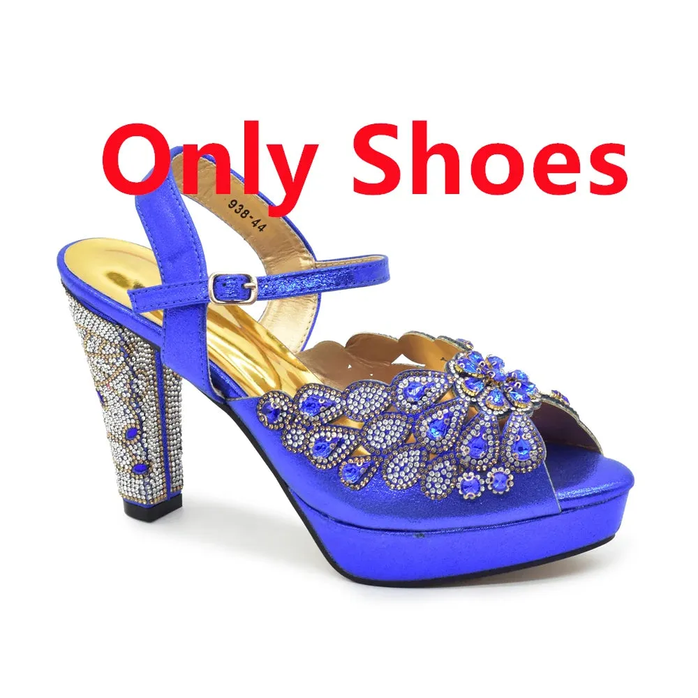 Elegant Black Peep Toe Heels & Bag Set for Parties