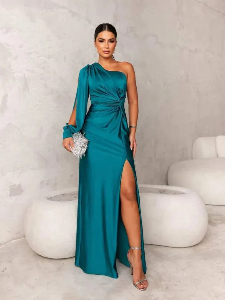 Elegant One-Shoulder Evening Dress