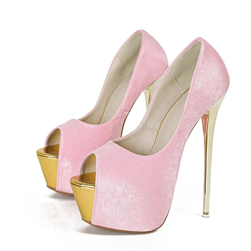 Elegant Peep Toe Heels