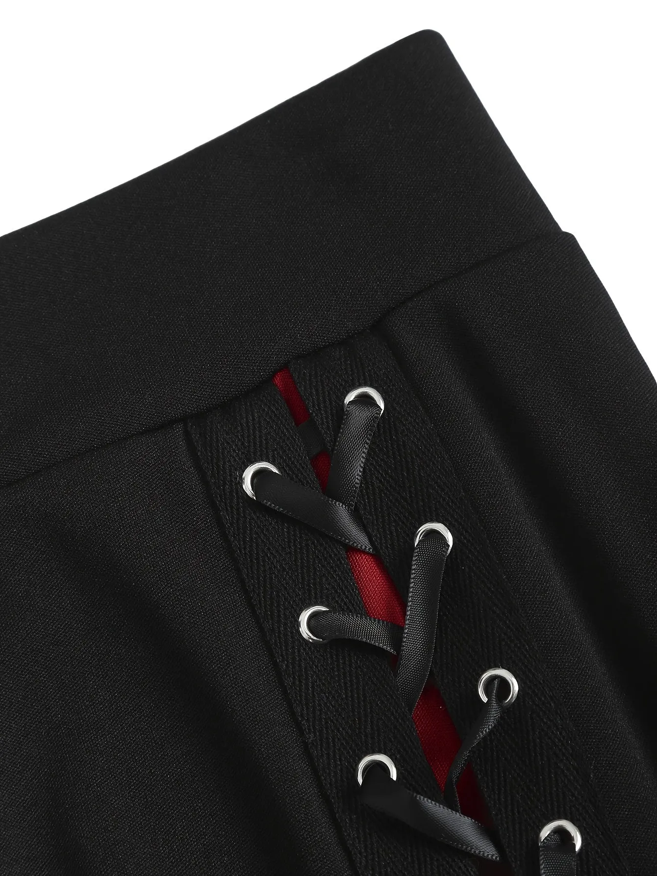 Elegant Plus-Size Women's A-Line Skirt - High Waist Color Block