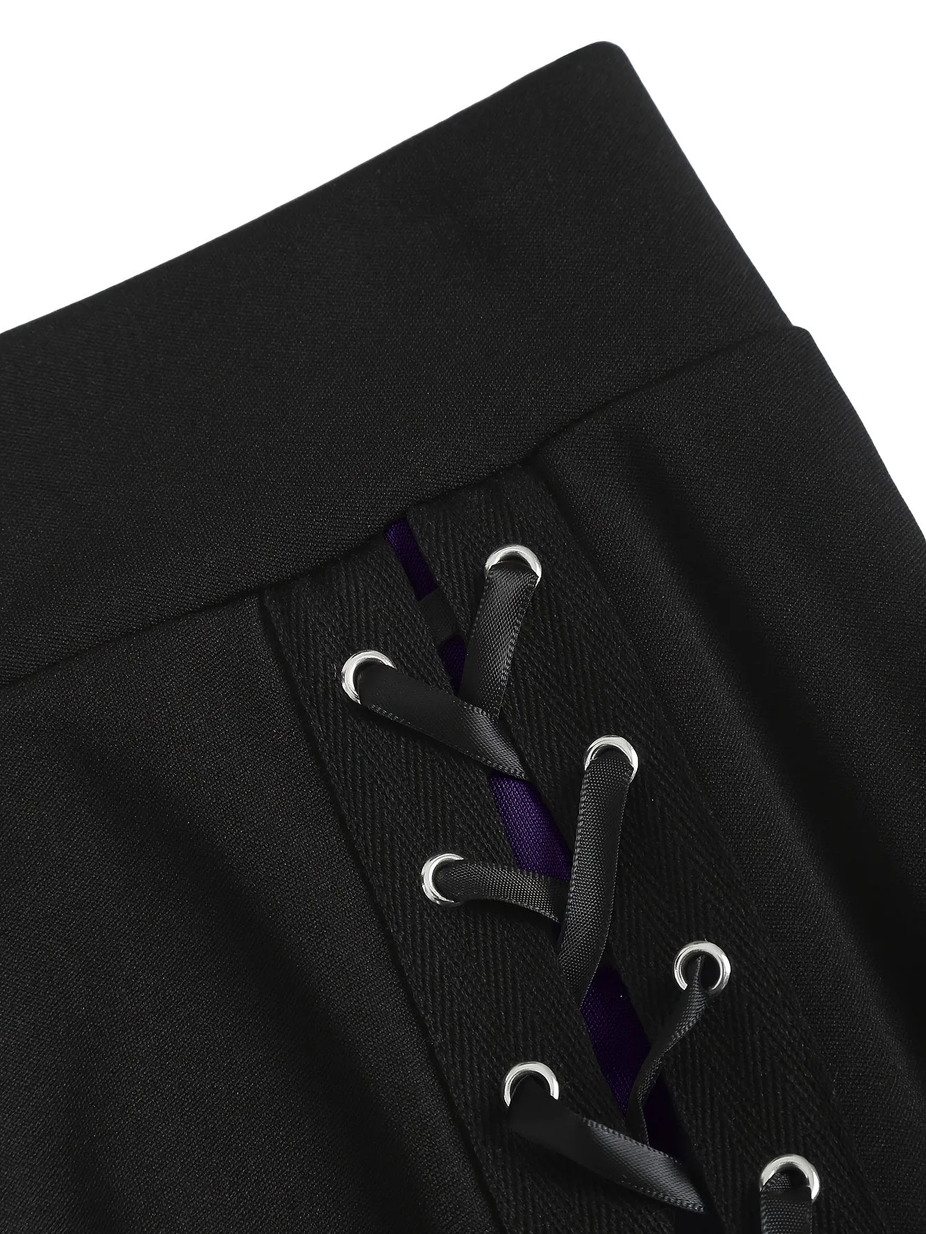 Elegant Plus-Size Women's A-Line Skirt - High Waist Color Block