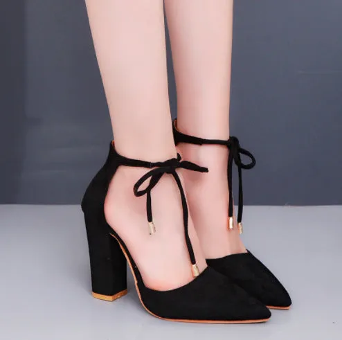 Elegant Suede Pointed Heels