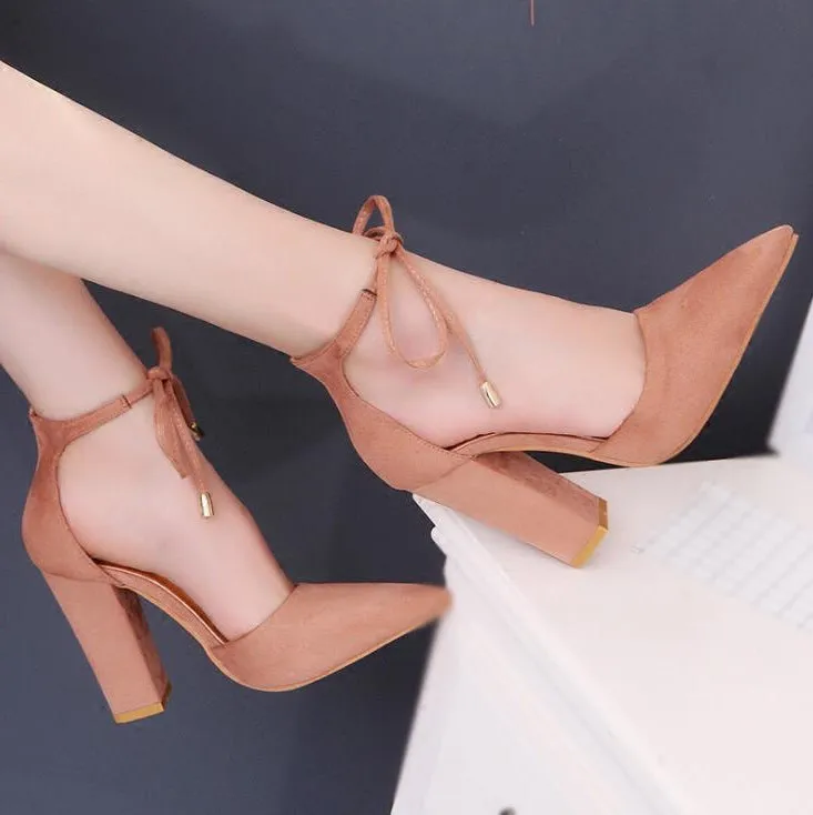 Elegant Suede Pointed Heels