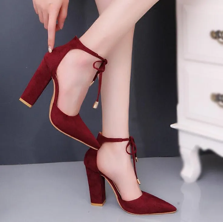 Elegant Suede Pointed Heels