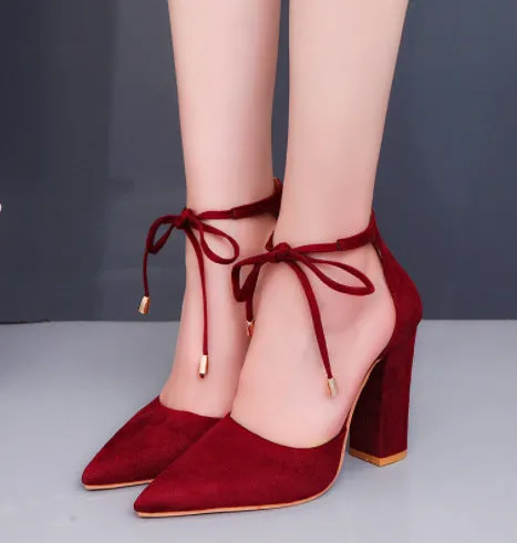 Elegant Suede Pointed Heels