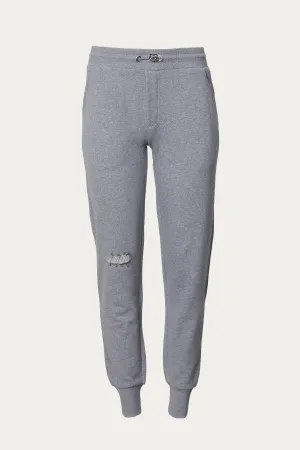 EMBELLISHED COTTON-JERSEY JOGGER SWEATPANTS