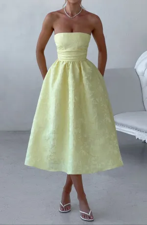 Emily Midi Dress - Lemon Yellow