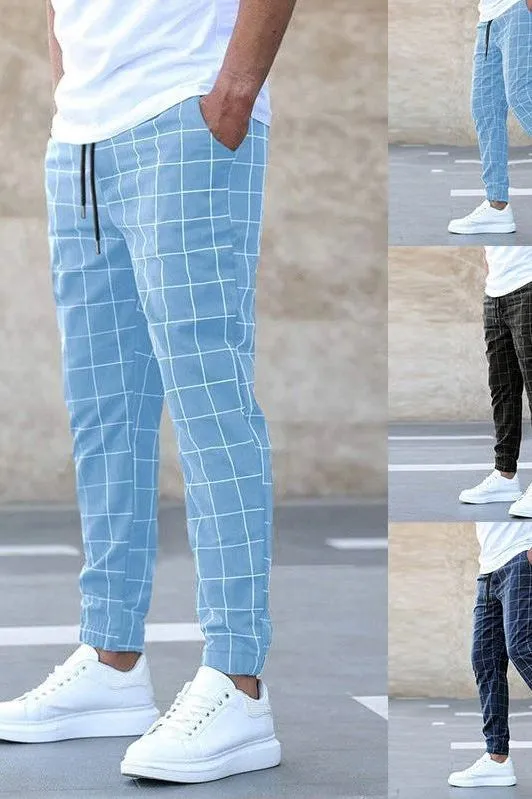 Enzo | Checkered Casual Pants