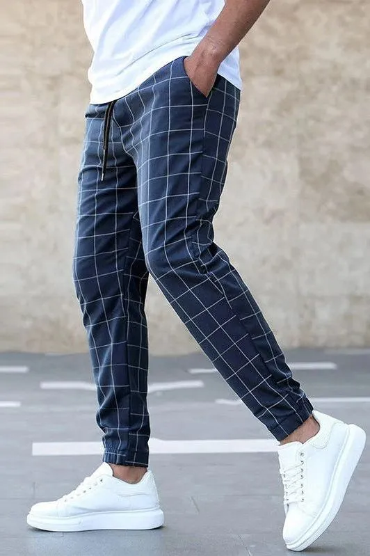 Enzo | Checkered Casual Pants