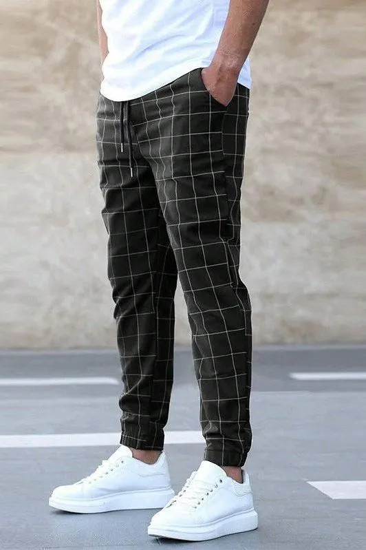 Enzo | Checkered Casual Pants