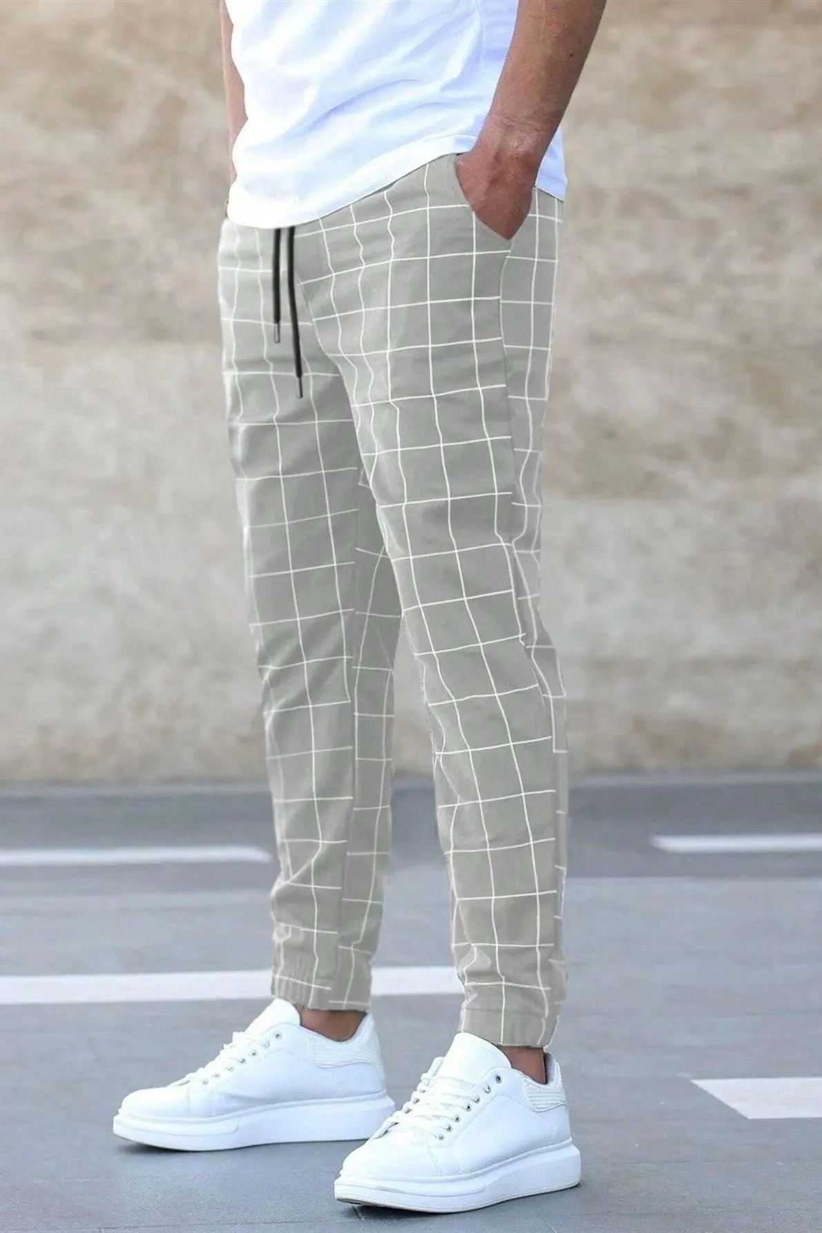 Enzo | Checkered Casual Pants