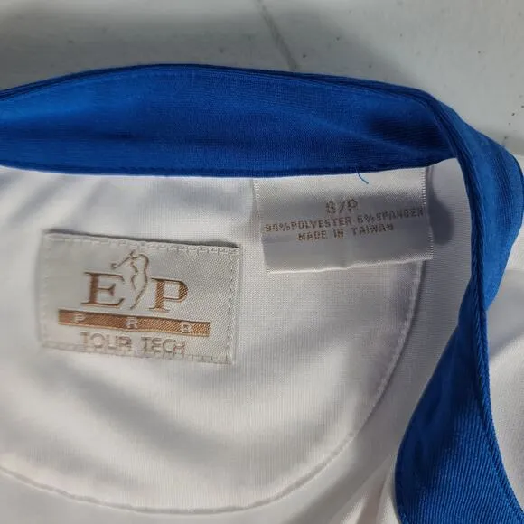 EP Pro White Blue 2 Piece Skort Shorts Top Golf Tennis Activewear Pickleball S P