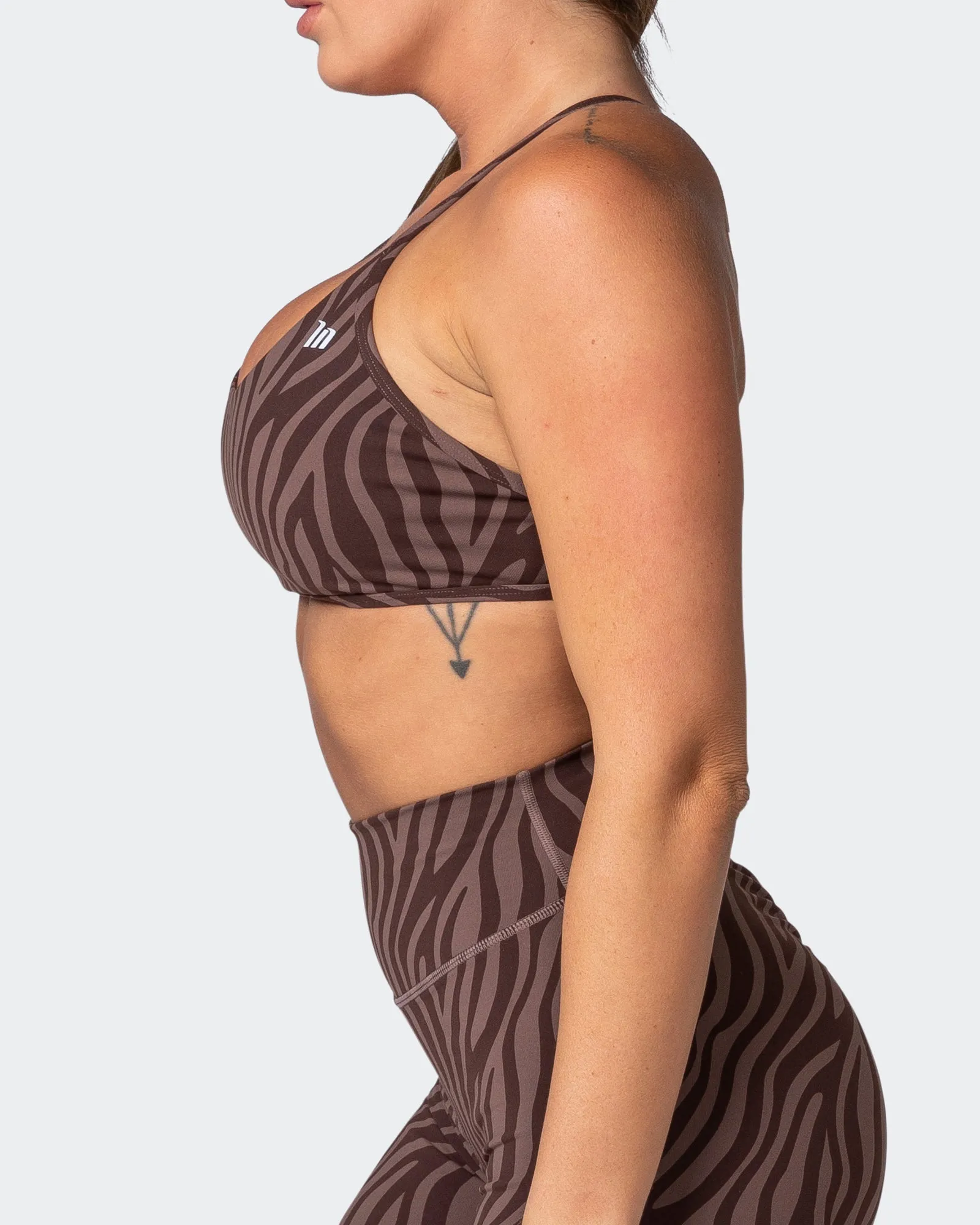 Essence Bralette - Coffee Zebra Print