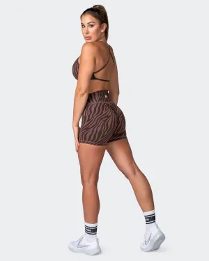 Essence Bralette - Coffee Zebra Print