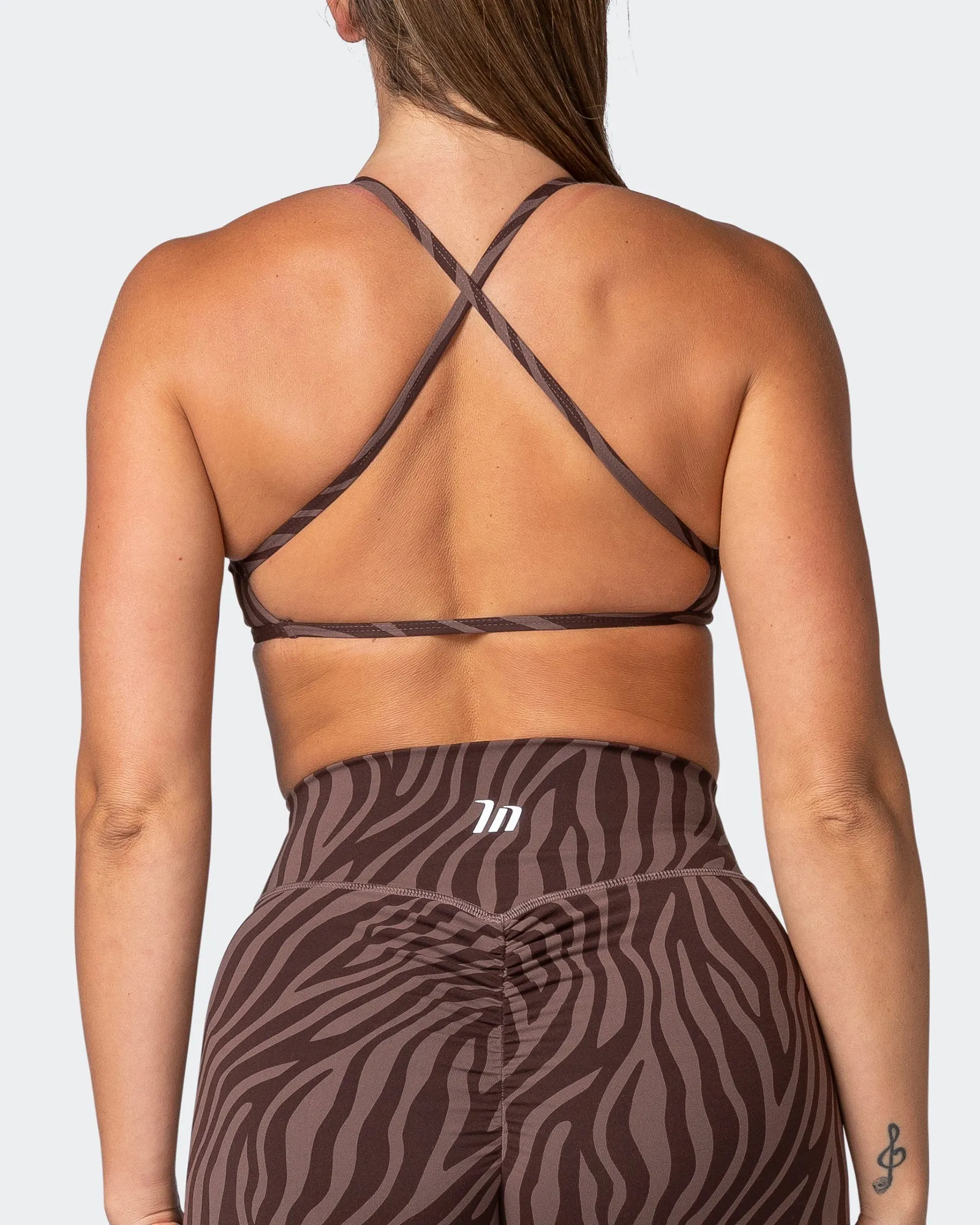 Essence Bralette - Coffee Zebra Print