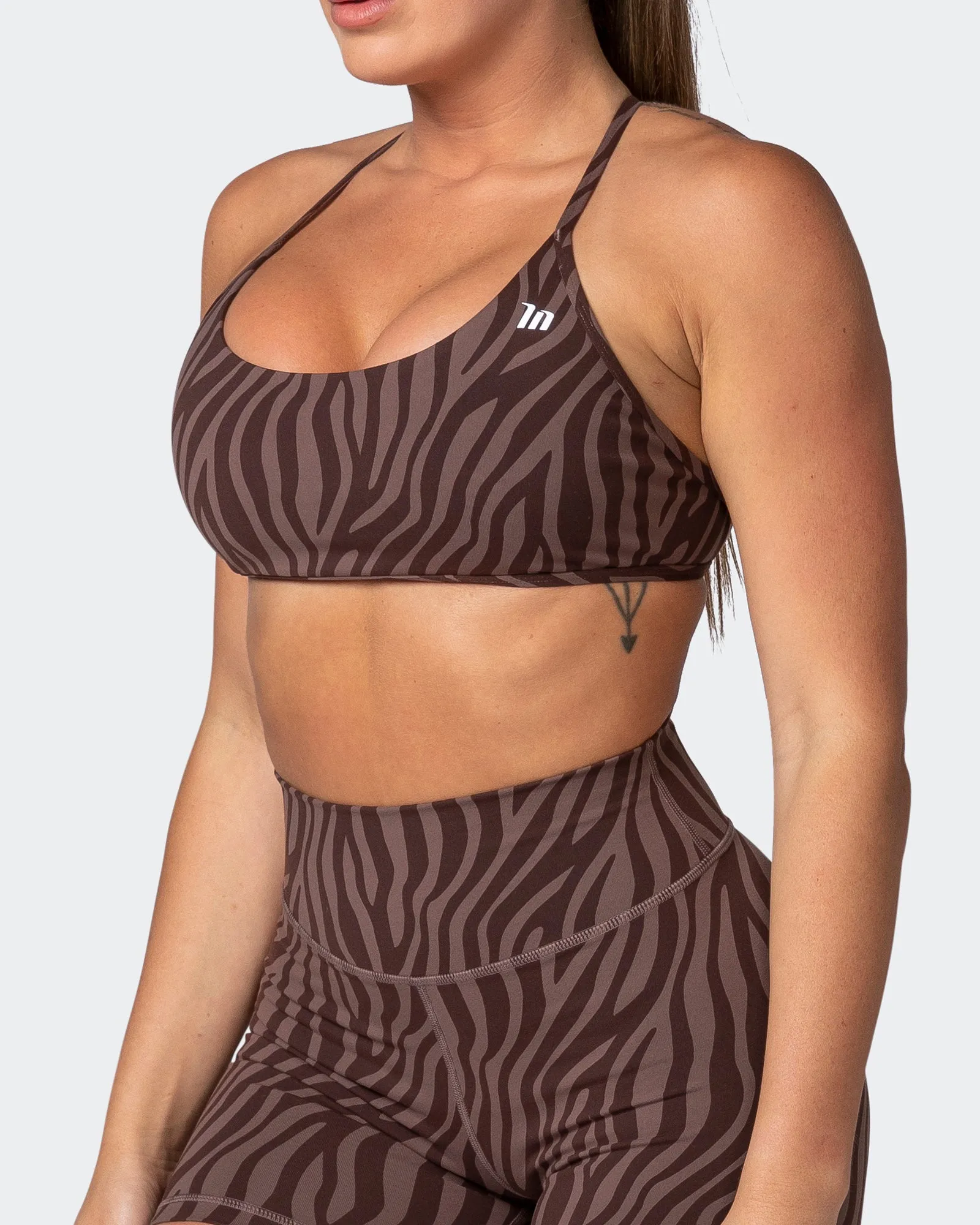 Essence Bralette - Coffee Zebra Print