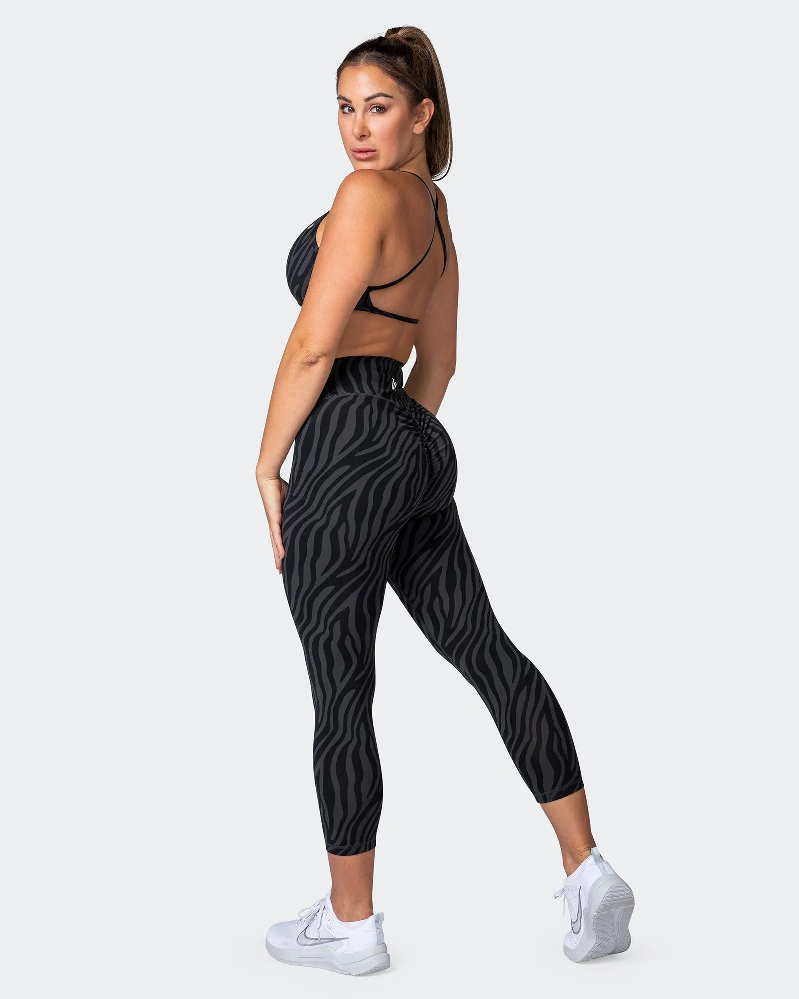 Essence Bralette - Monochrome Zebra Print