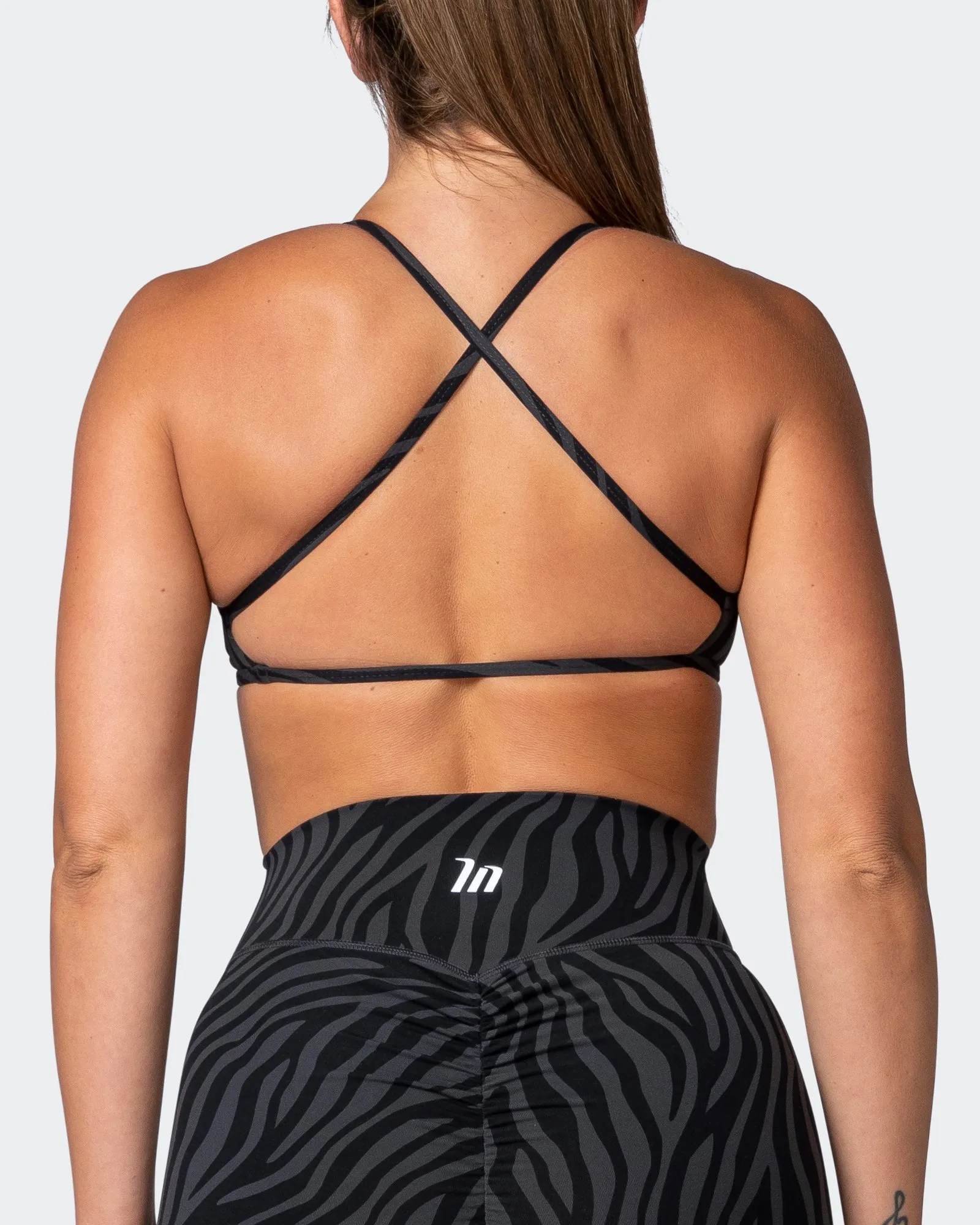 Essence Bralette - Monochrome Zebra Print