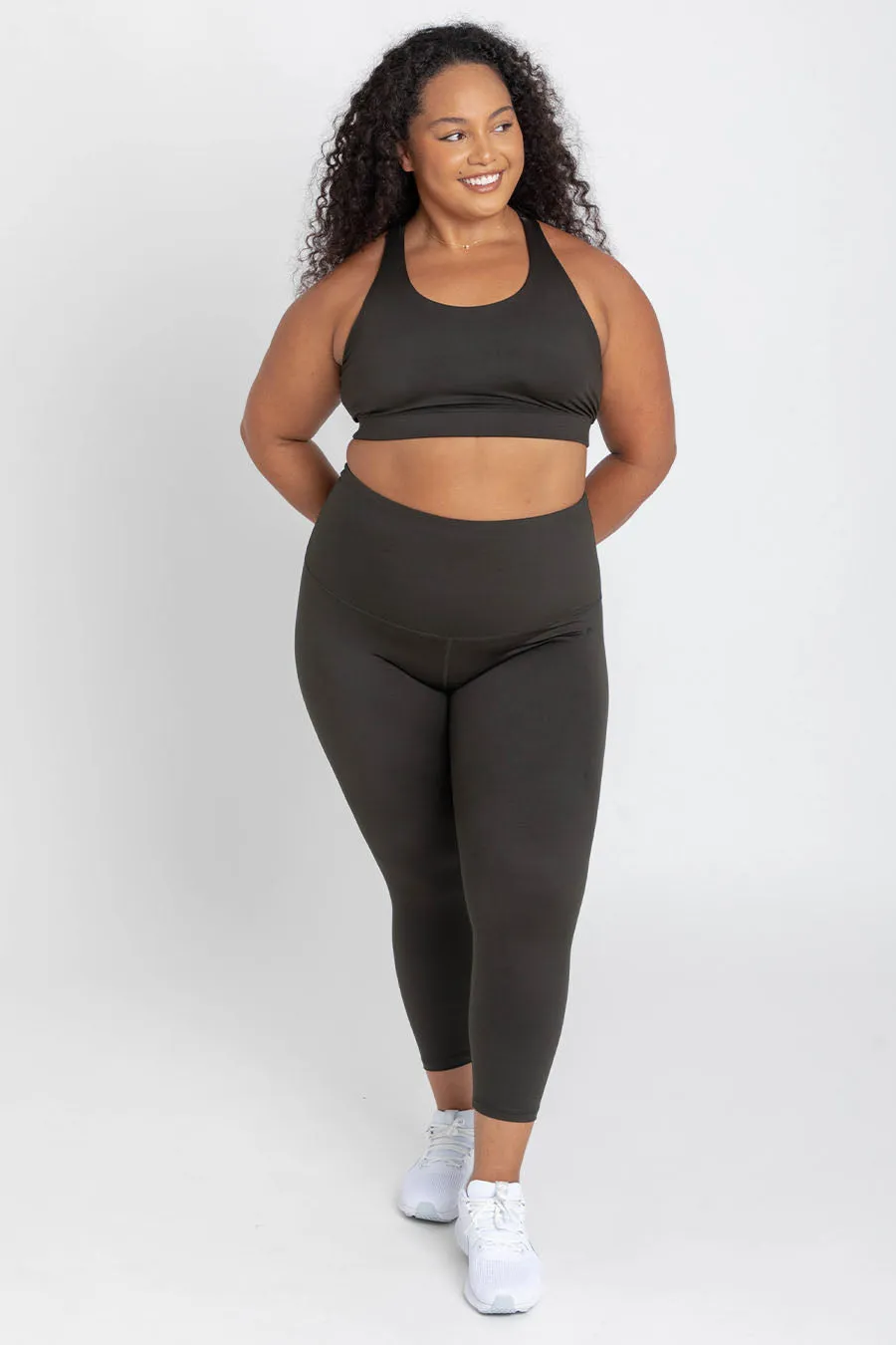 Essential High-Waist Move 7/8 Length Legging - Forest Night