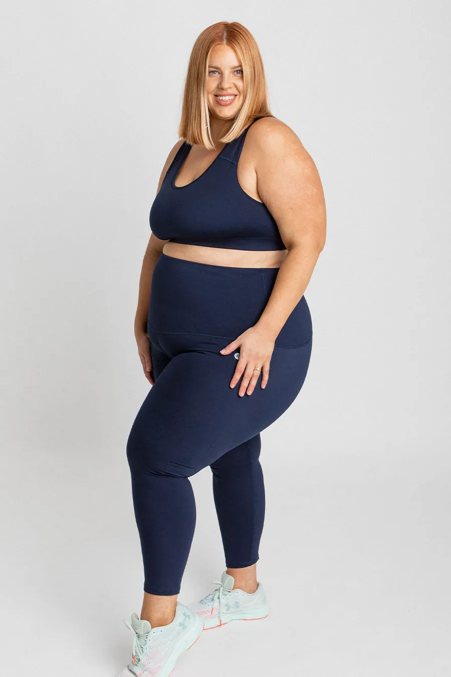 Essential High-Waist Move 7/8 Length Legging - Navy