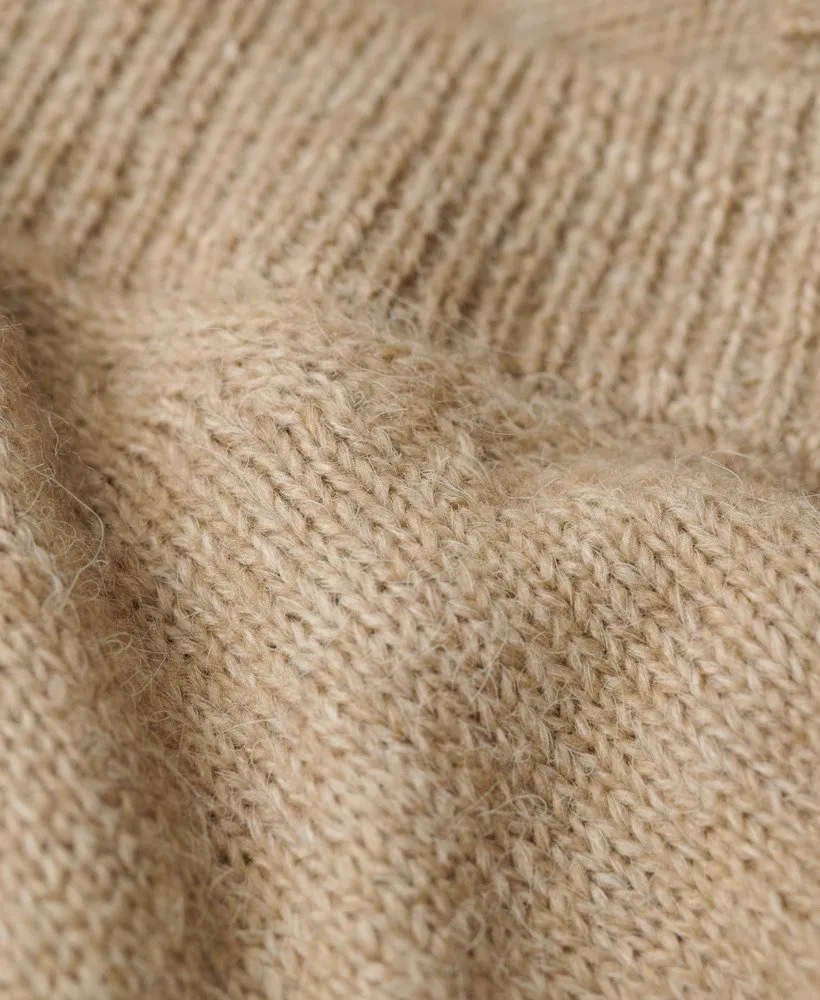 Essential V Neck Jumper | Fudge Brown