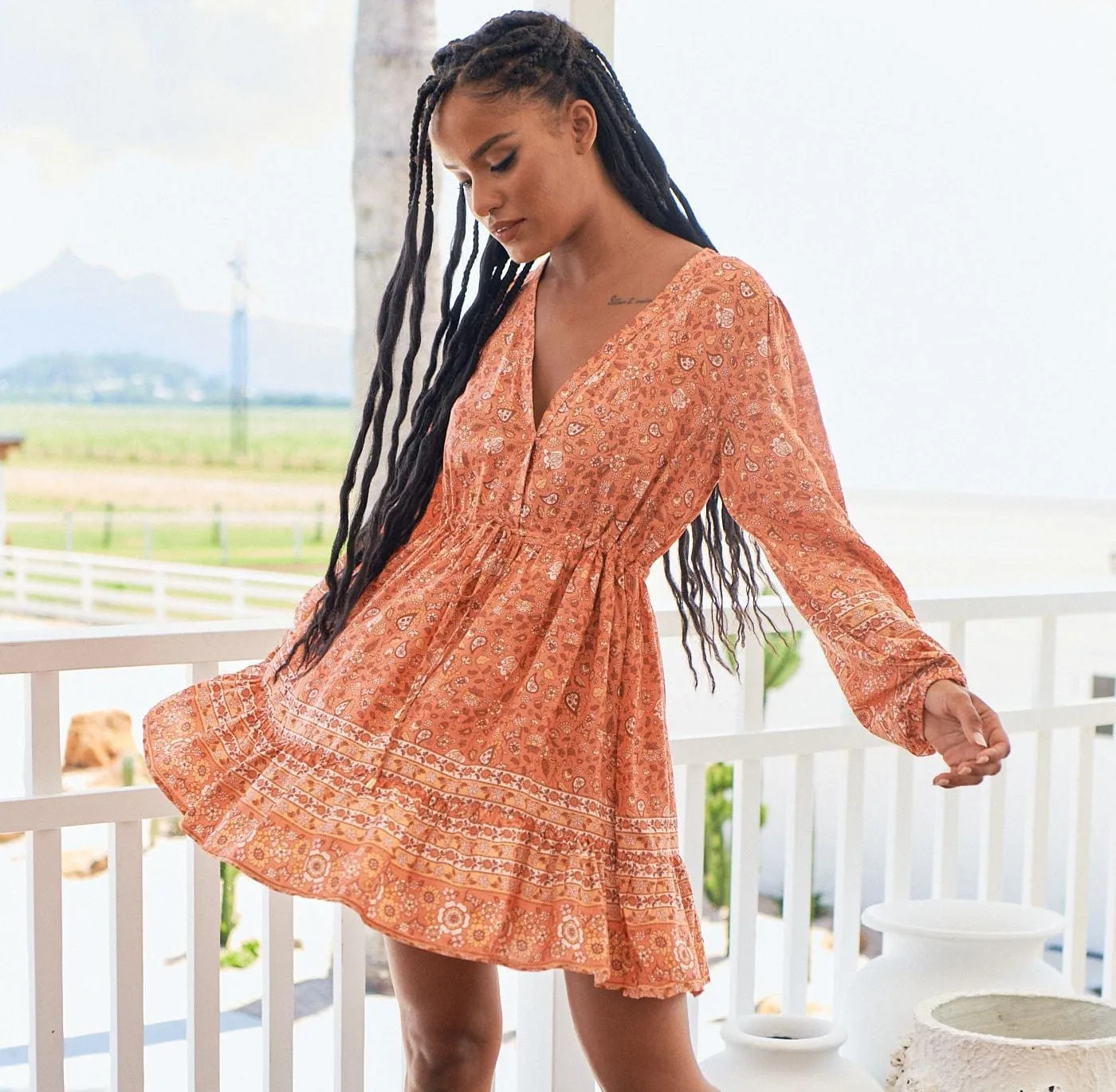 Ezrah Print Day Dress