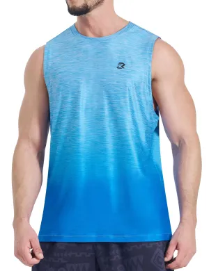 EZRUN Men's Tank Tops Quick Dry Workout Muscle Sleeveless Shirts Summer Gym Athletic Shirt for Swim Beach Running