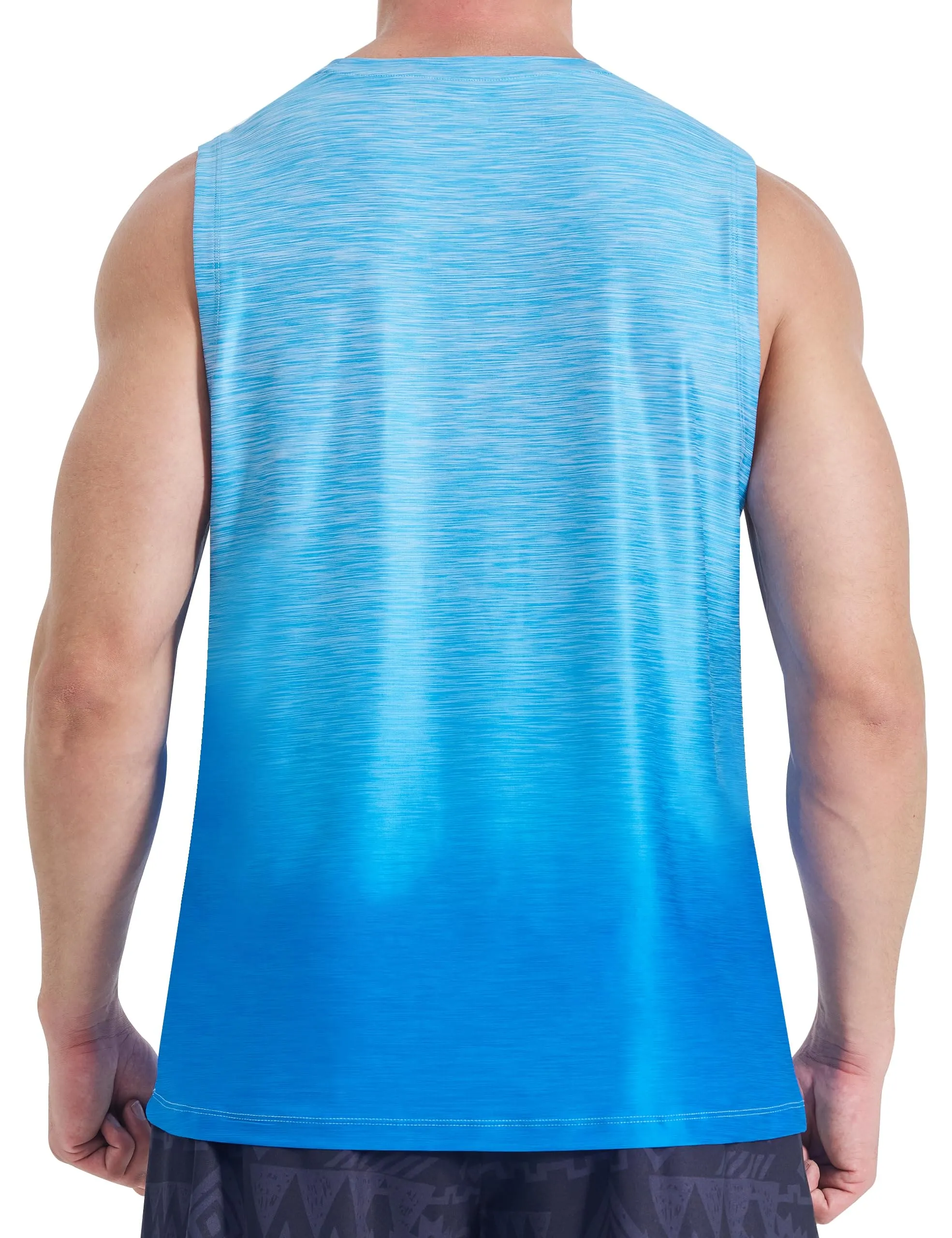 EZRUN Men's Tank Tops Quick Dry Workout Muscle Sleeveless Shirts Summer Gym Athletic Shirt for Swim Beach Running
