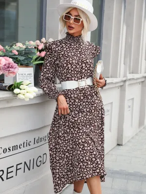 Fall Has Sprung Maxi Dress - Brown
