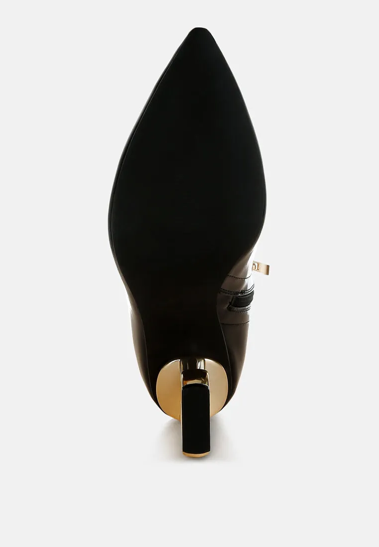 Fantasy Heel Patent Faux Leather Boots By RUW