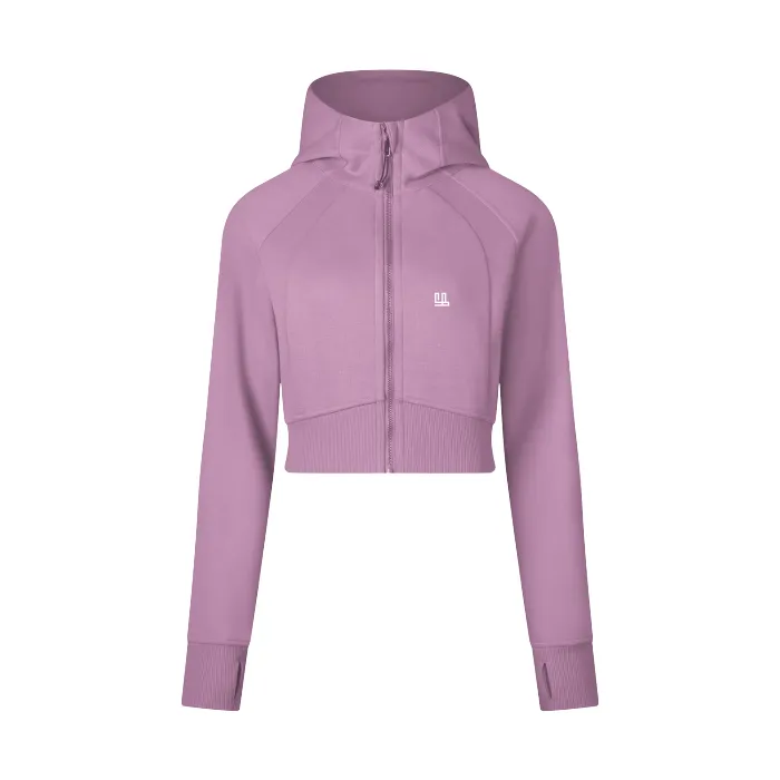 FearlessLi Cropped Zip-Through Hoodie