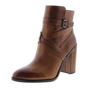 Female Ankle Boots Brown Lady Adult Shoes Super High Square heels Round Toe Buckle Spring/Autumn Mature Elegant Fashion 2019