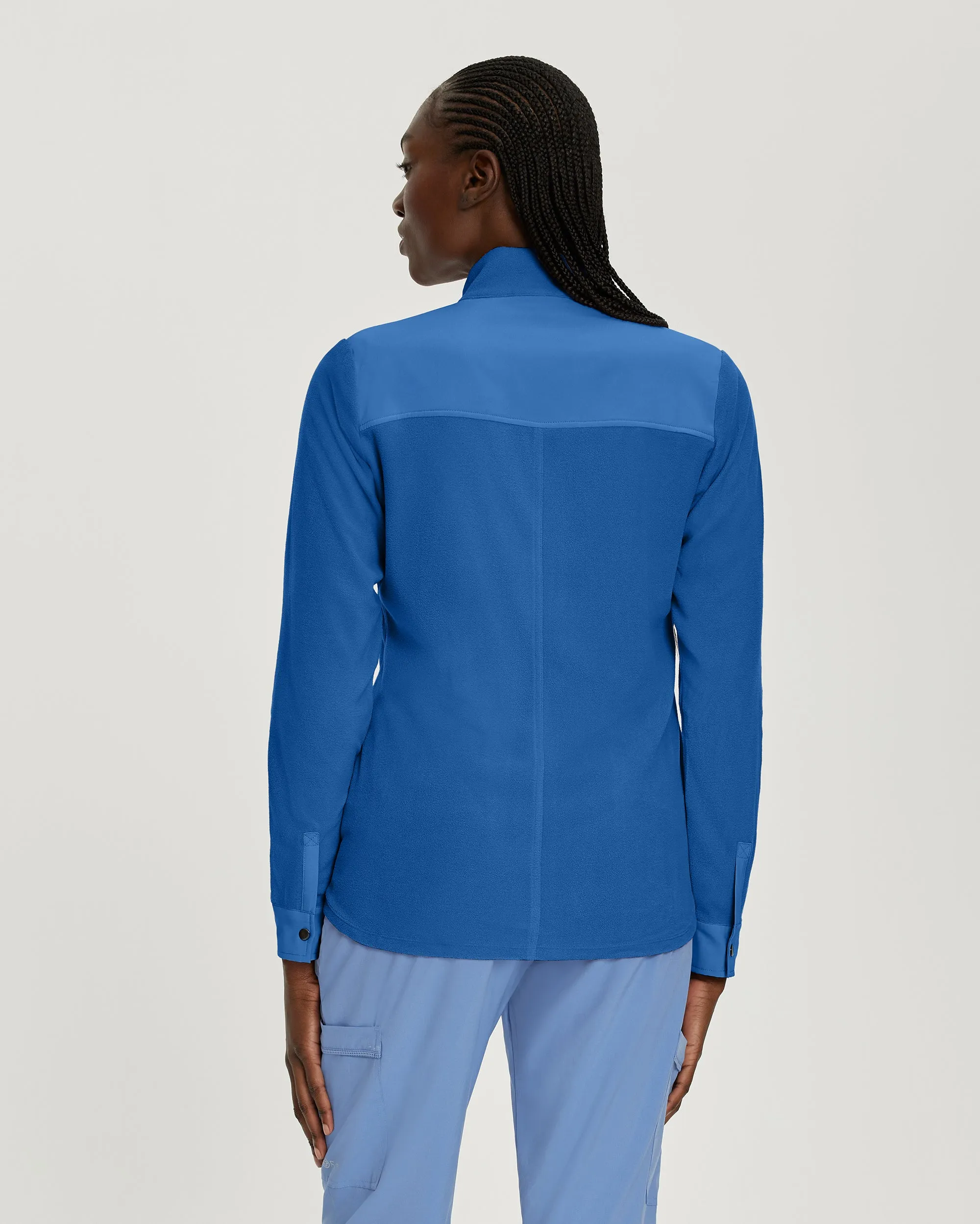 FIT 456 FIT Women's 3 Pocket Warm Up Scrub Jacket Royal