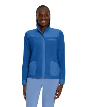 FIT 456 FIT Women's 3 Pocket Warm Up Scrub Jacket Royal