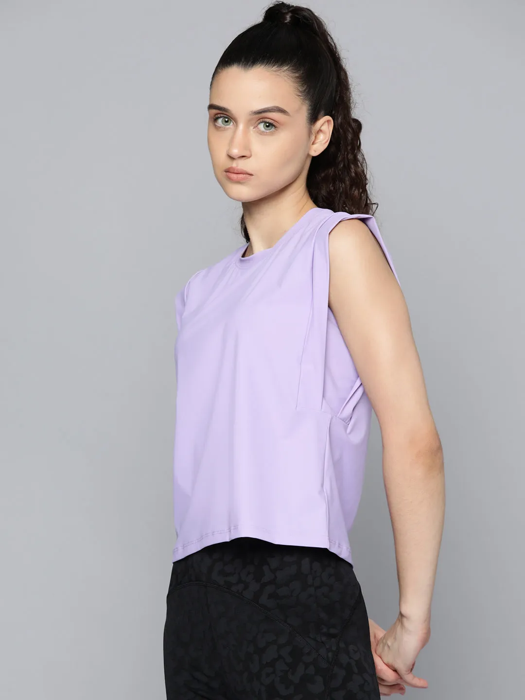 Fitkin womens lavender boxy tank top