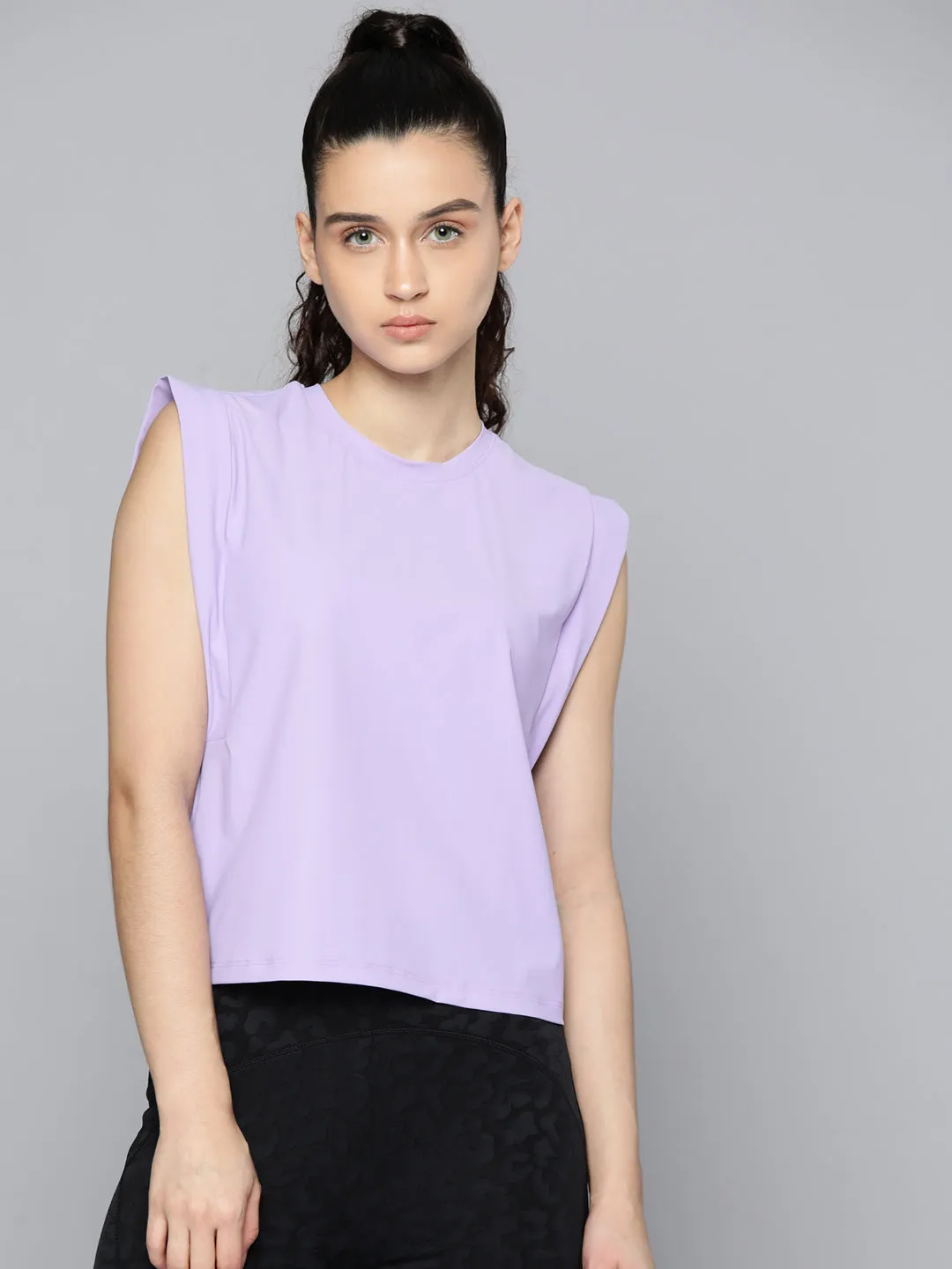 Fitkin womens lavender boxy tank top