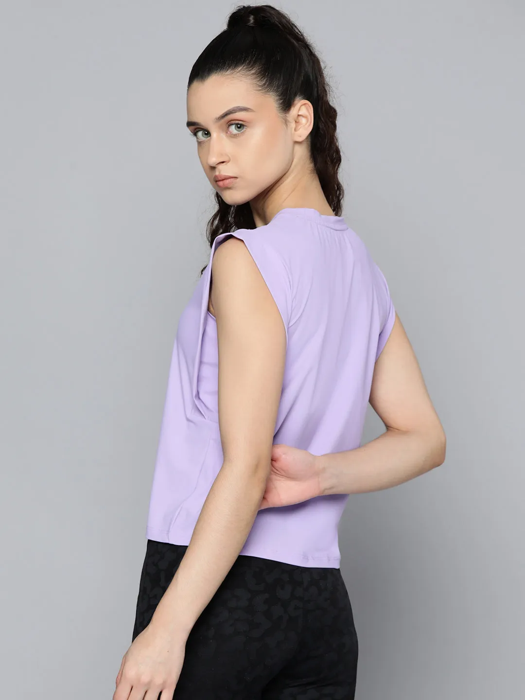 Fitkin womens lavender boxy tank top